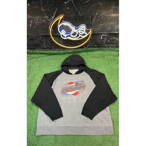 Vintage‎ Y2K Adam Ashcroft Dirt Track Racing Hoodie Sweatshirt Gray Mens Sz XXXL